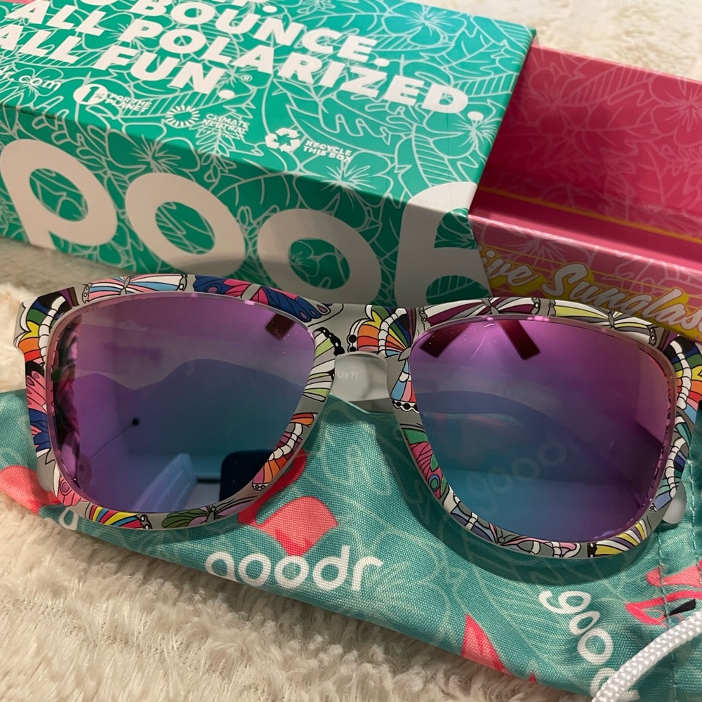Goodr Pride Butterfly Design Sunglasses, Never Worn